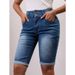 Women's Clothing Slim Fit Denim Shorts Casual Stylish Multi Craftsmanship Simple Style_ecoleips.com