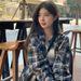 Hong Kong-Style Women's Clothing: Sweet Checkered Cardigan, Summer Sun-Protective Shirt, Stylish Jacket, Designer Top, A_ecoleips.com