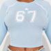 Women's Clothing Fashion Sports Elastic Retro Simple Printed Long Sleeved Tops For Women_ecoleips.com