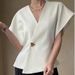 Women's Clothing Suit With Dropped Shoulder Sleeves Vest Design With One Button Waist Slimming Fashion Top_ecoleips.com