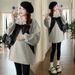 Autumn New Korean Fashion Loose Bowknot Air Cotton Maternity Dress_ecoleips.com