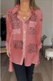 Women's Clothing Spring Summer 2025 New Fashion Printed Loose Sexy Swallowtail Shirt_ecoleips.com