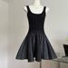 Women's Clothing Elegant Dress Square Neck Sleeveless Jacquard Short Skirt Contrast Striped Waist Knitted Dress_ecoleips.com