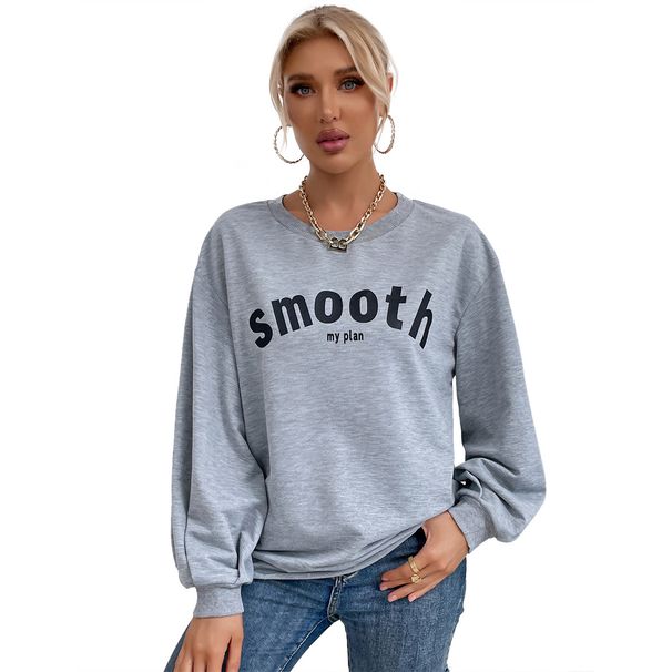 2026 New Women's Sweater Crew Neck Loose Long Sleeve Sweater Tide_ecoleips.com