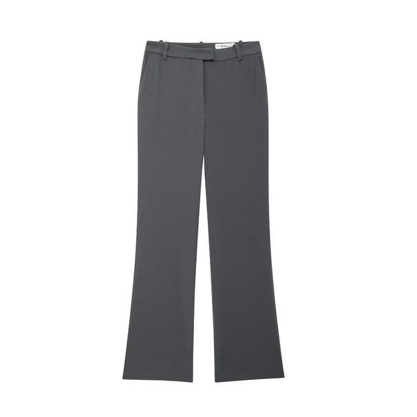 2025 Autumn New Style Women's Mid-Length V-Neck Belted Blazer + High-Waisted Flared Pants Set_ecoleips.com
