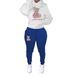 Women's Aesthetic Two Piece Set Letter Print Bear Design Hoodie And Sweatpants Sportswear Casual Comfortable Track Suit_ecoleips.com