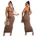 Women's Clothing Multi Color Optional Oblique Shoulder Sleeveless Dress Female_ecoleips.com