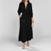 Women's Temperament Elegant Solid Color Commuter V-neck Slim Dress_ecoleips.com