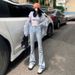 Women’s Clothing high street retro hot girl flared jeans for women high waist slim fit trendy all match bell bottom pants_ecoleips.com
