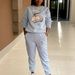 Women's Clothing Women's Fleece Lined Sweatshirt Set Style Crew Neck Casual Printed Two Piece Set For Formal & Casual For Women_ecoleips.com