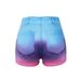 Women's Tight Fitting Denim Print Shorts Sexy Yoga Pants_ecoleips.com