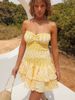 Cut Out Layered Hem Sexy Dress Elegant For Women Strapless Sleeveless Off Shoulder High Waist Mini Dresses Female Clothing P4SW_ecoleips.com