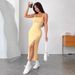 2025 Cross-border Bestseller Autumn Strapless High-slit Daisy Leopard Print Bodycon Long Dress_ecoleips.com
