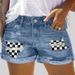 Women's Clothing Women's Slim Elastic Waist Denim Casual Shorts Trendy Clothing_ecoleips.com