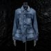 K Personalized Street Style Jacket, New Fashionable Ruffle Edge Single Breasted Lapel Three-dimensional Denim Jacket For Women_ecoleips.com