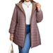 Longline Fleece-Lined Hooded Jacket For Women – Cozy Winter Coat With Zip Closure (L/XL/XXL/XXXL)_ecoleips.com