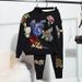 Floral Sequin Knit Set – Long Sleeve Sweater & Skinny Pants Two-Piece (S-XXL) | Grey & Black | European Streetwear_ecoleips.com