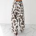 European And American Retro Cow-print Jeans Women, Stylish High-waisted Wide-leg Pants, New Wholesale For Cross-border_ecoleips.com