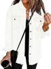 K New Loose-fitting Denim Shirt With Frayed Edges For Casual Wear_ecoleips.com