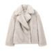 Women’s Oversized Faux Fur Coat – Stylish & Ethical Winter Jacket (S/M/L, Beige/Black-White/White)_ecoleips.com