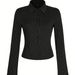 Women's Clothing Fashionable Casual V Neck Striped Shirt Top Women's Long Sleeve Spring Collection Versatile_ecoleips.com