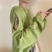 American-style Real-shot Spring And Autumn Korean Version Off-shoulder Long-sleeve Women's Hooded Thin Sweatshirt,_ecoleips.com