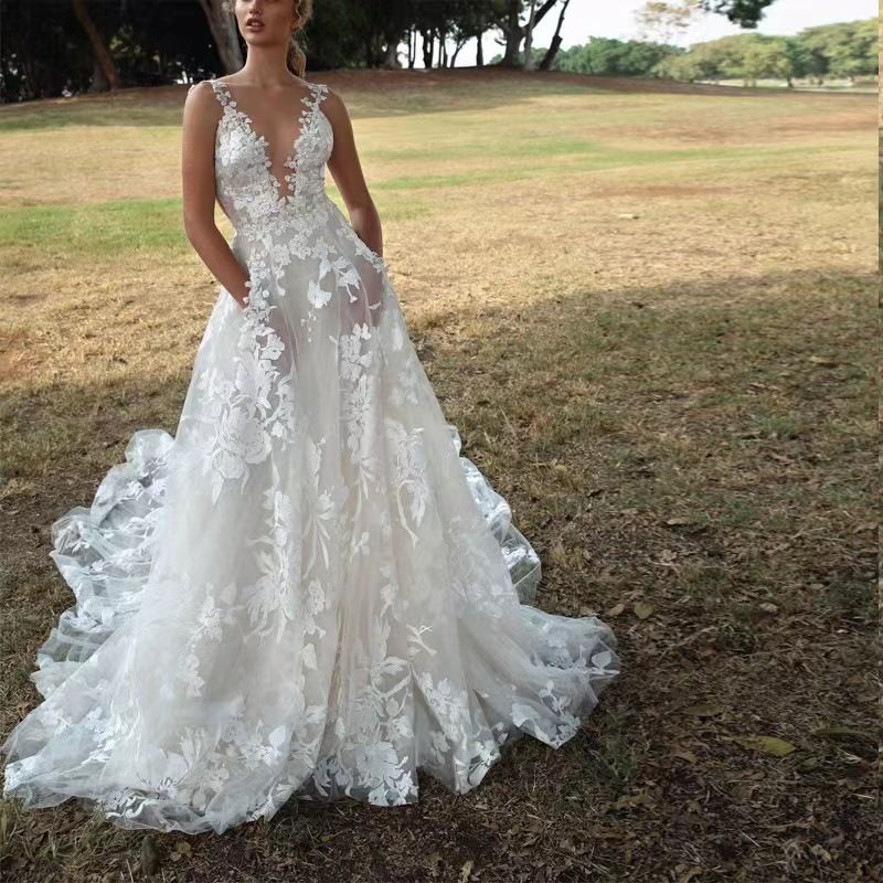 Women’s Clothing women's tutu skirt lace bridal wedding dress sexy pure white suspender bridesmaid dress_ecoleips.com