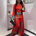 Muslim Dress Women's Slim Fit Long Dress Round Neck Printed Pleated Fashion Summer New American Style_ecoleips.com