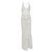 Aria Basics Aria Basics 2025 European And American Summer New Fashion V-Neck Backless Tie Beach Vacation Strap Long Dress_ecoleips.com