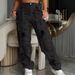 Women's Casual Sports Cargo Pants with Drawstring Double Zipper Pockets Multiple Pockets European American Style Hot Selling 2026_ecoleips.com