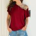 Aria Basics Aria Basics 2023 Spring Summer Hot Sale European And American Casual Asymmetrical Cross Shoulder Irregular Short_ecoleips.com