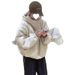 girl Design Sense Niche Hooded Solid Color Padded Thickened Jacket For Women 2025 Autumn Winter New Warm Coat Trendy_ecoleips.com