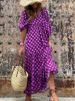 Fashion Women Print Dress Summer Loose Boho Dress Casual Elegant Short Sleeve Beach Party Dresses For Woman Robe Femme 2023 New_ecoleips.com