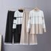 Women's Unique Color Block Knitwear round Neck Base Layer Top Spring Autumn Style in Stock Real Photos_ecoleips.com