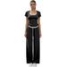 Women's Stylish Casual Two Piece Suit Slimming Faux Two Piece Set Top And Wide Leg Pants Summer New Style Sporty_ecoleips.com