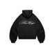 High Neck Hooded Zip up Cardigan European American Style Dark Retro Print Top for Women High Street Gothic Trendy Sweatshirt_ecoleips.com