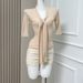 Elegant Ribbon-Knot Short Sleeve Knit Top - Breathable Viscose Blend Slim Fit Blouse For Women_ecoleips.com