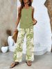 Women's Sleeveless Double Layer Vest And Pants Set American Style Hot Selling New Arrival In Stock_ecoleips.com