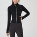 Women's Slim Fit Yoga Top Jacket With Gold Zipper Non-Mesh Fabric For Outdoor Sports And Fitness Upgraded Version_ecoleips.com