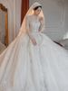 Women's Clothing Wedding Dress New Bride Long Sleeve Palace Style V Neck Heavy Industry Long Tail Texture Main Wedding Dress Spring And Summer_ecoleips.com