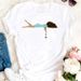 Cross-border Supply Harajuku Style Clothing Retro Colorful Wine Glass Short-sleeve Women's Top T-shirt_ecoleips.com