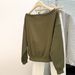 American-style Real-shot One-shoulder Off-shoulder Long-sleeve Sweatshirt Women, Thin Loose-fitting, Korean-style,_ecoleips.com