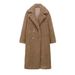 Women's Clothing Popular Style Winter Warm Double Breasted Long Lambskin Coat_ecoleips.com