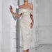 Women's Clothing New Tube Top Back Slit Slim Dress Jacquard Fabric Elegant Evening Dress Female_ecoleips.com
