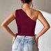 Women's Sexy Off-Shoulder Halter Top With Elasticated Straps And Short Sleeves Regular Fit Polyester Tank Top For Spring/Summer_ecoleips.com