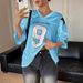 Women's Oversized Dopamine Color Block Jersey Top Satin Trimmed Sporty Tee for Sweet And Edgy Look_ecoleips.com