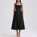 2025 Summer New Slim Fit Camisole Long Dress, Fashionable Printed Neck Hanging Lace Dress_ecoleips.com