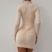 Women Stylish Figure‑Flattering Dress With Single‑Breasted Buttons & Ruched Details_ecoleips.com