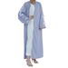 Muslim Dress Women Elegant Muslim Women's Robe With Bow Trim – Modest Islamic Dress For Prayer, Daily Wear & Special Occasions_ecoleips.com