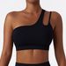 Women's Clothing Shoulder Beautiful Back Yoga Bra Nude Sports Underwear Irregular Shoulder Strap Running Fitness Vest Top_ecoleips.com